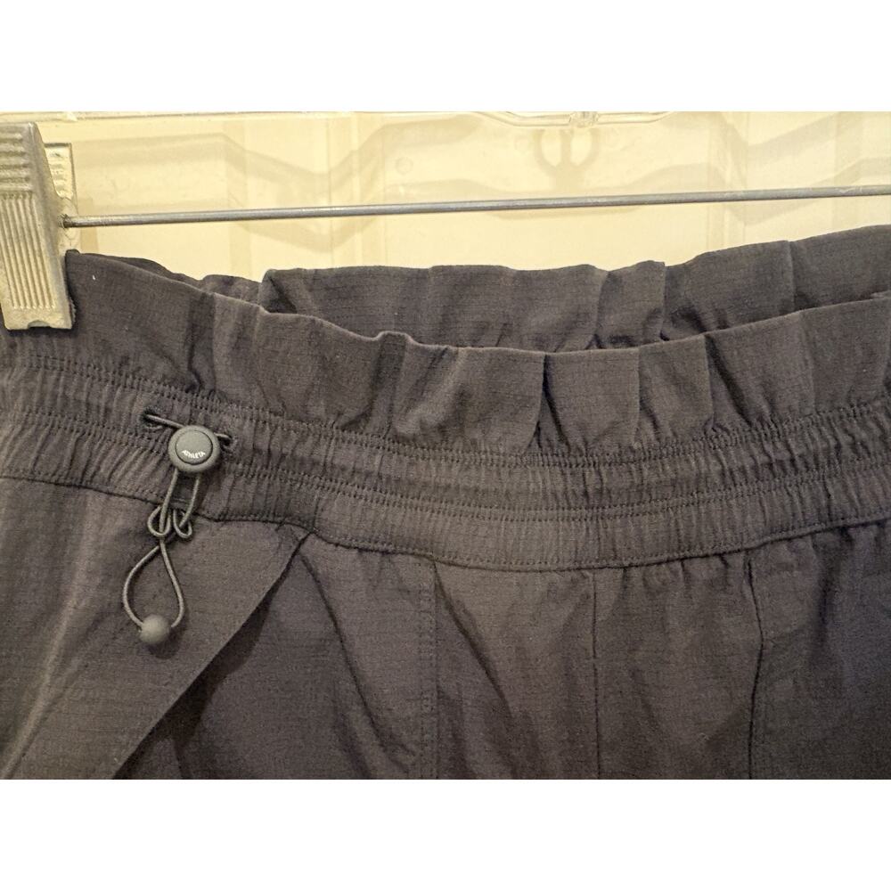 Athleta Black Trekkie Wide Leg High Rise Parachute Pants Size 4 Elastic Waist - Picture 3 of 7